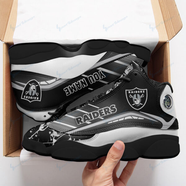 Tubopro Las Vegas Raiders NFL AJ13 Sneakers Shoes For Men And Women - Image 2
