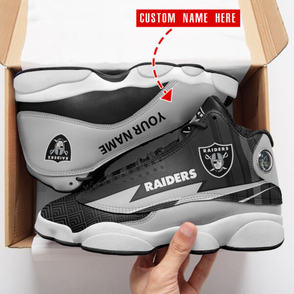 Tubopro Las Vegas Raiders NFL AJ13 Sneakers Shoes For Men And Women - Image 2