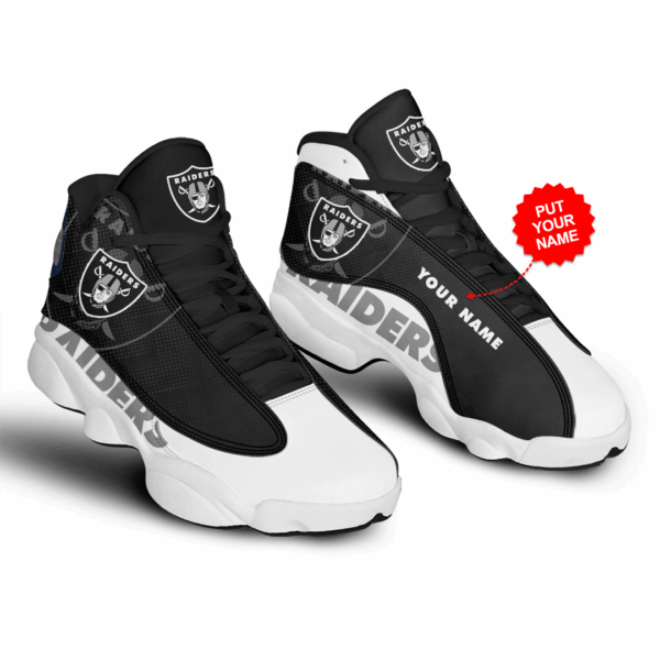 Tubopro Las Vegas Raiders NFL AJ13 Sneakers Shoes For Men And Women - Image 2