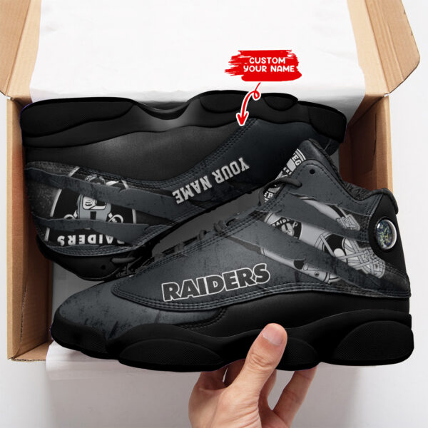 Tubopro Las Vegas Raiders NFL AJ13 Sneakers Shoes For Men And Women - Image 2