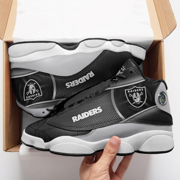 Tubopro Las Vegas Raiders NFL AJ13 Sneakers Shoes For Men And Women - Image 2