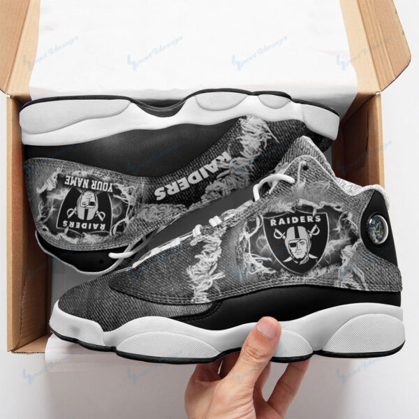 Tubopro Las Vegas Raiders NFL AJ13 Sneakers Shoes For Men And Women - Image 2