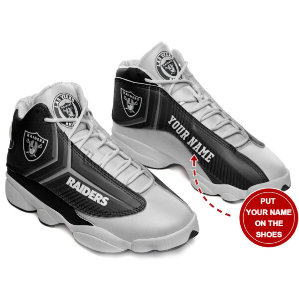 Tubopro Las Vegas Raiders NFL AJ13 Sneakers Shoes For Men And Women - Image 2