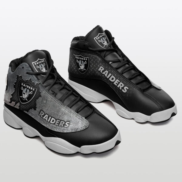 Tubopro Las Vegas Raiders NFL AJ13 Sneakers Shoes For Men And Women - Image 3