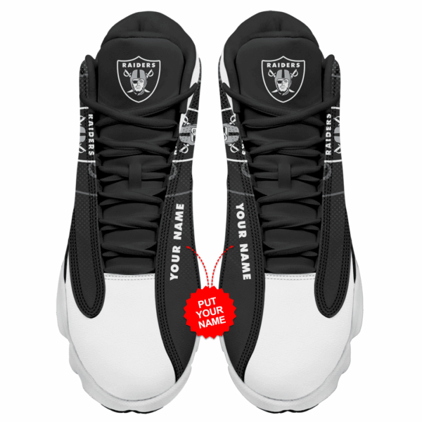 Tubopro Las Vegas Raiders NFL AJ13 Sneakers Shoes For Men And Women - Image 3