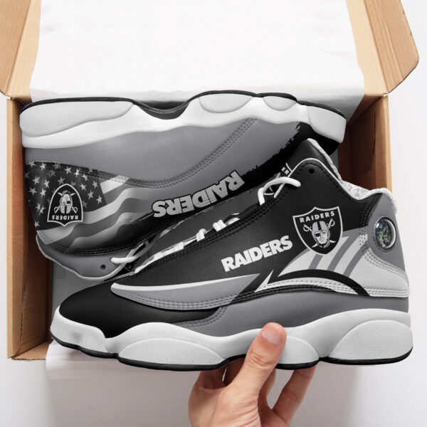 Tubopro Las Vegas Raiders NFL AJ13 Sneakers Shoes For Men And Women - Image 2