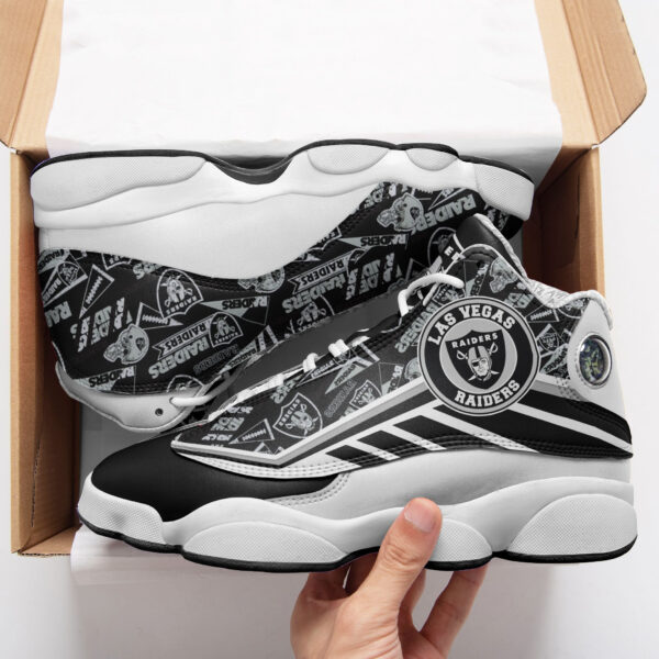 Tubopro Las Vegas Raiders NFL AJ13 Sneakers Shoes For Men And Women - Image 2