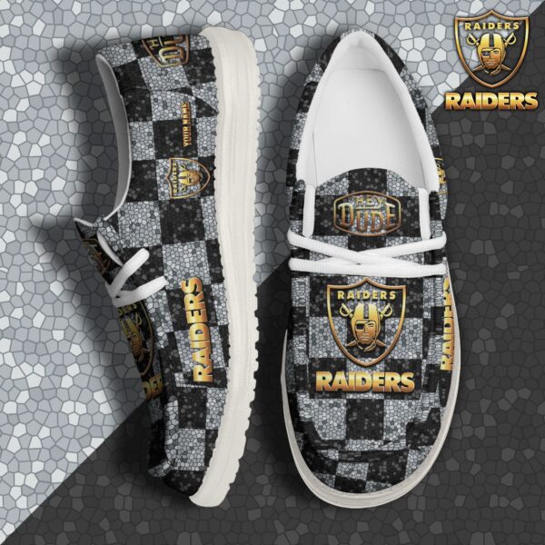 Tubopro Las Vegas Raiders Personalized Hey Dude Shoes For Men And Women