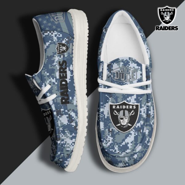 Tubopro Las Vegas Raiders Personalized Hey Dude Shoes For Men And Women
