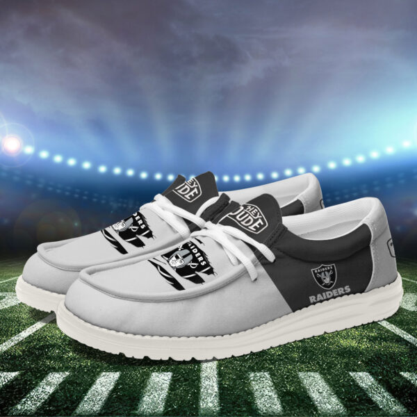 Tubopro Las Vegas Raiders Personalized Hey Dude Shoes For Men And Women - Image 2