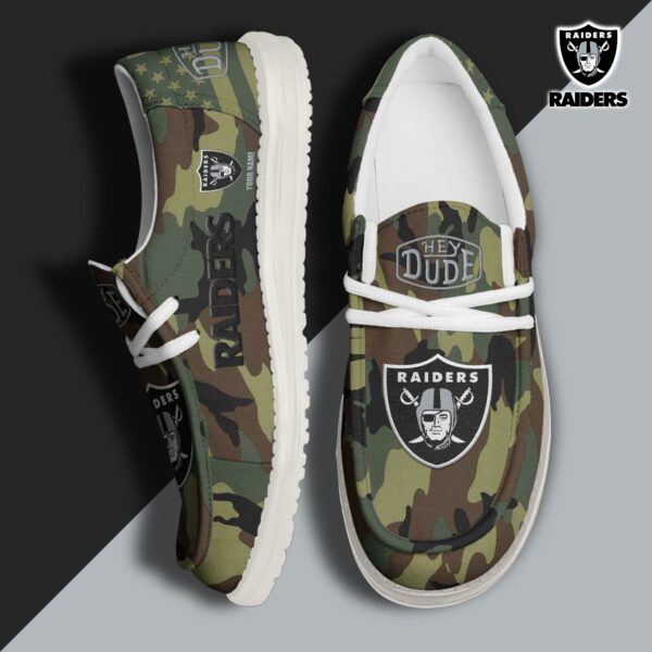 Tubopro Las Vegas Raiders Personalized Hey Dude Shoes For Men And Women