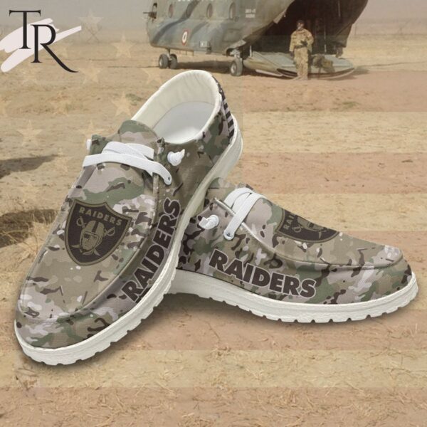 Tubopro Las Vegas Raiders Personalized Hey Dude Shoes For Men And Women