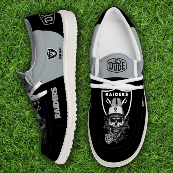 Tubopro Las Vegas Raiders Personalized Hey Dude Shoes For Men And Women