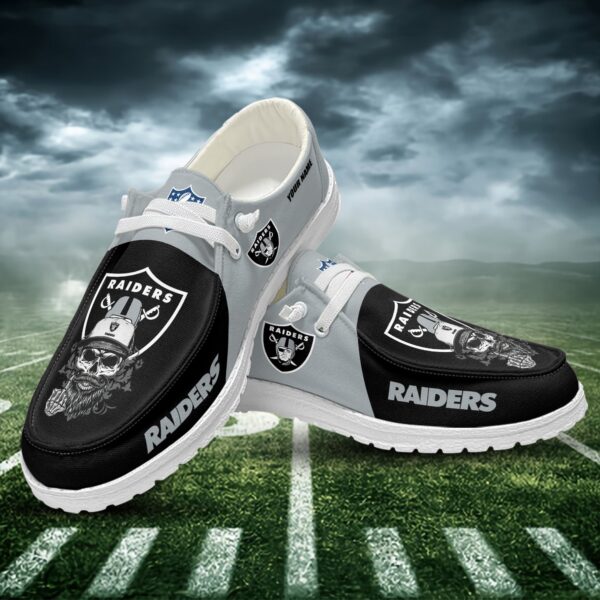 Tubopro Las Vegas Raiders Personalized Hey Dude Shoes For Men And Women