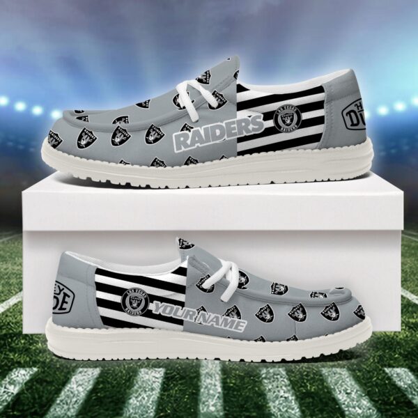 Tubopro Las Vegas Raiders Personalized Hey Dude Shoes For Men And Women - Image 2