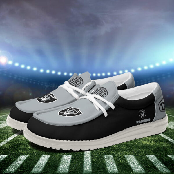 Tubopro Las Vegas Raiders Personalized Hey Dude Shoes For Men And Women - Image 3