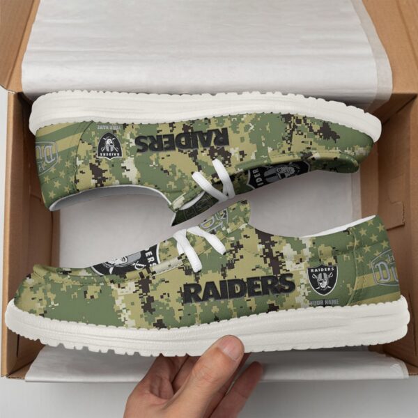 Tubopro Las Vegas Raiders Personalized Hey Dude Shoes For Men And Women - Image 2