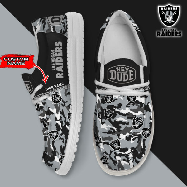 Tubopro Las Vegas Raiders Personalized Hey Dude Shoes For Men And Women