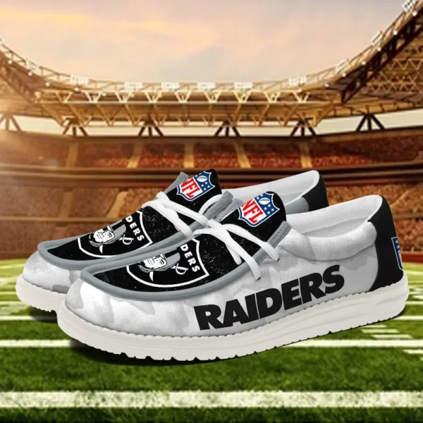 Tubopro Las Vegas Raiders Personalized Hey Dude Shoes For Men And Women