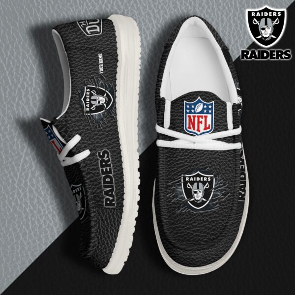 Tubopro Las Vegas Raiders Personalized Hey Dude Shoes For Men And Women