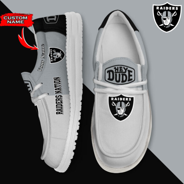 Tubopro Las Vegas Raiders Personalized Hey Dude Shoes For Men And Women