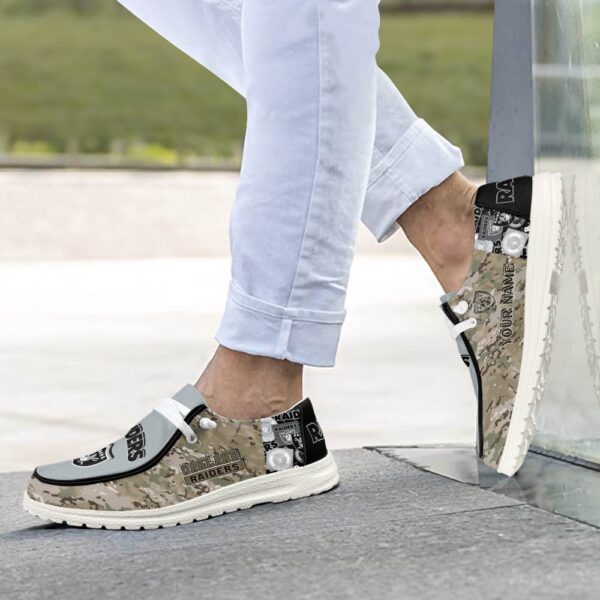 Tubopro Las Vegas Raiders Personalized Hey Dude Shoes For Men And Women - Image 4