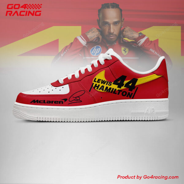 Tubopro Lewis Hamilton F1  Ferrari Air Low-Top Sneakers Shoes For Men And Women - Image 2