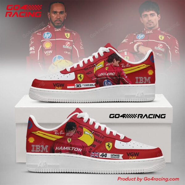 Tubopro Lewis Hamilton x Charles Leclerc  Ferrari Air Low-Top Sneakers Shoes For Men And Women