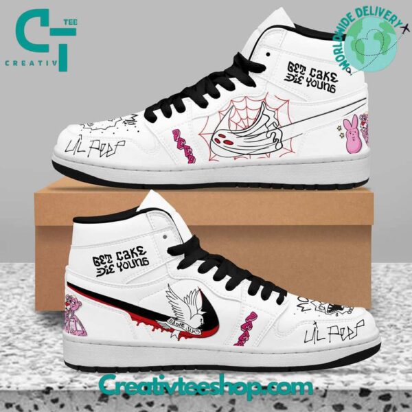 Tubopro Lil Peep Get Cake Die Young AJ1 High Sneakers Shoes For Men And Women - Image 2