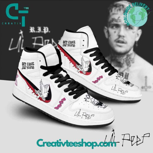 Tubopro Lil Peep Get Cake Die Young AJ1 High Sneakers Shoes For Men And Women