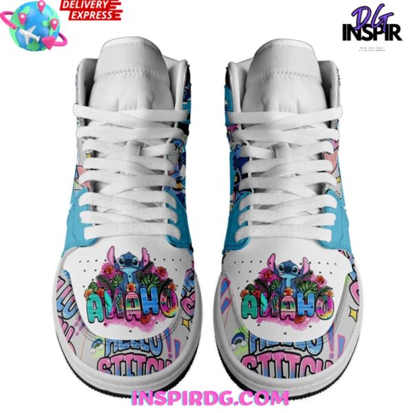 Tubopro Lilo & Stitch AJ1 High Sneakers Shoes For Men And Women - Image 3