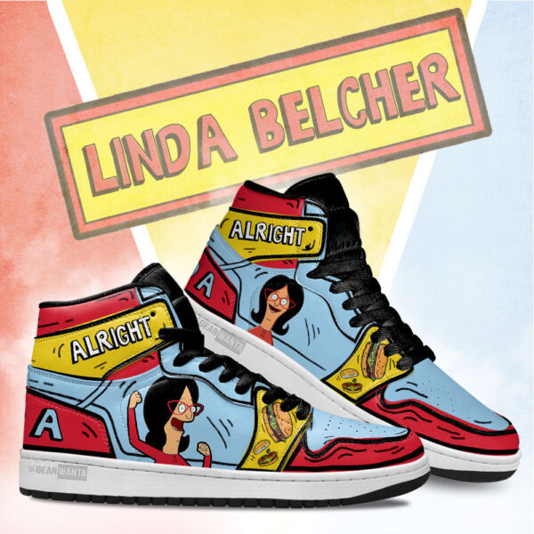 Tubopro Linda Bobs Burger AJ1 High Sneakers Shoes For Men And Women - Image 3