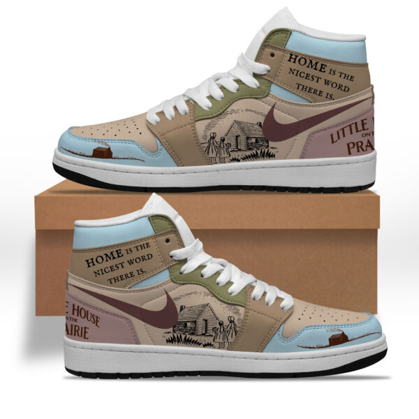 Tubopro Little House on the Prairie AJ1 High Sneakers Shoes For Men And Women - Image 2