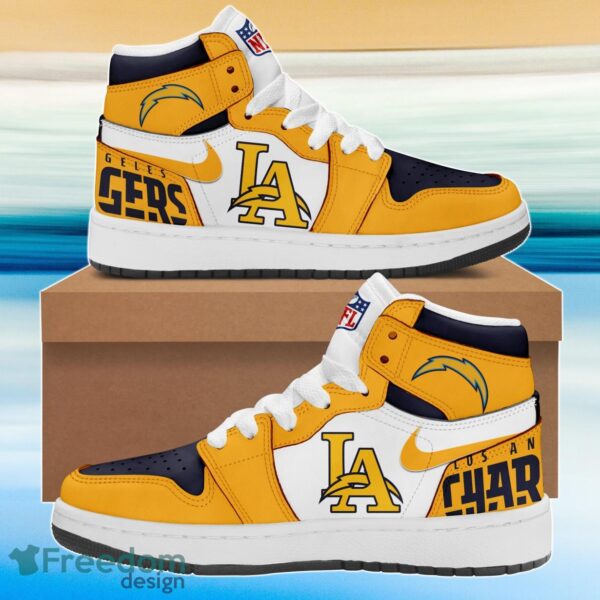 Tubopro Los Angeles Chargers AJ1 High Sneakers Shoes For Men And Women