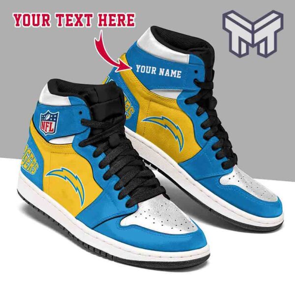 Tubopro Los Angeles Chargers AJ1 High Sneakers Shoes For Men And Women
