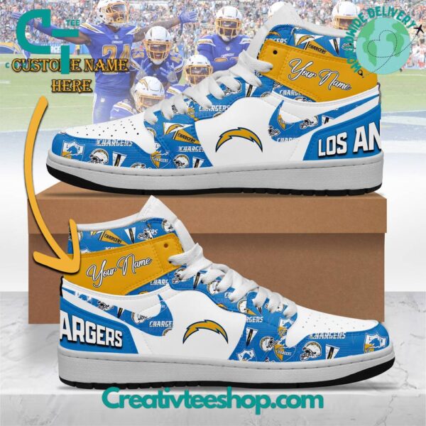 Tubopro Los Angeles Chargers AJ1 High Sneakers Shoes For Men And Women