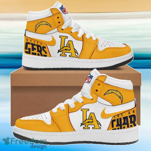 Tubopro Los Angeles Chargers AJ1 High Sneakers Shoes For Men And Women