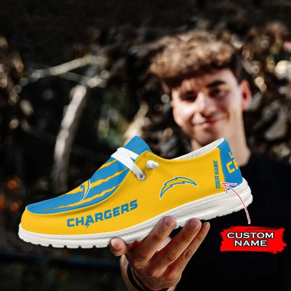 Tubopro Los Angeles Chargers Hey Dude Shoes For Men And Women - Image 3