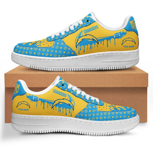 Tubopro Los Angeles Chargers NFL Air Low-Top Sneakers Shoes For Men And Women