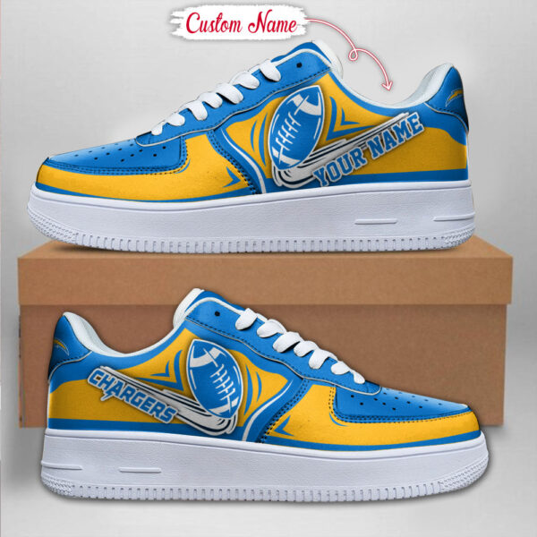Tubopro Los Angeles Chargers NFL Air Low-Top Sneakers Shoes For Men And Women - Image 2