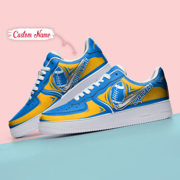 Tubopro Los Angeles Chargers NFL Air Low-Top Sneakers Shoes For Men And Women - Image 4