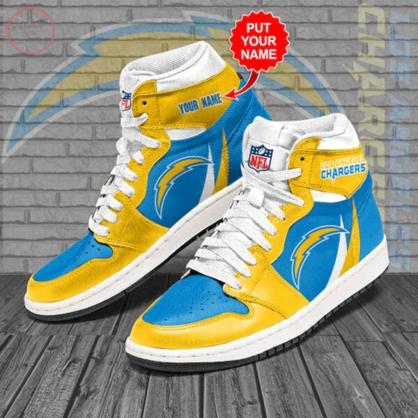 Tubopro Los Angeles Chargers NFL AJ1 High Sneakers Shoes For Men And Women