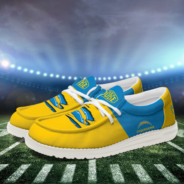Tubopro Los Angeles Chargers Personalized Hey Dude Shoes For Men And Women - Image 2