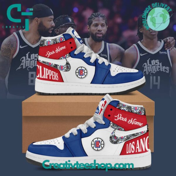 Tubopro Los Angeles Clippers AJ1 High Sneakers Shoes For Men And Women