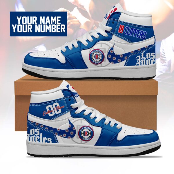 Tubopro Los Angeles Clippers AJ1 High Sneakers Shoes For Men And Women - Image 2