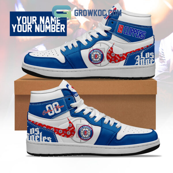 Tubopro Los Angeles Clippers AJ1 High Sneakers Shoes For Men And Women