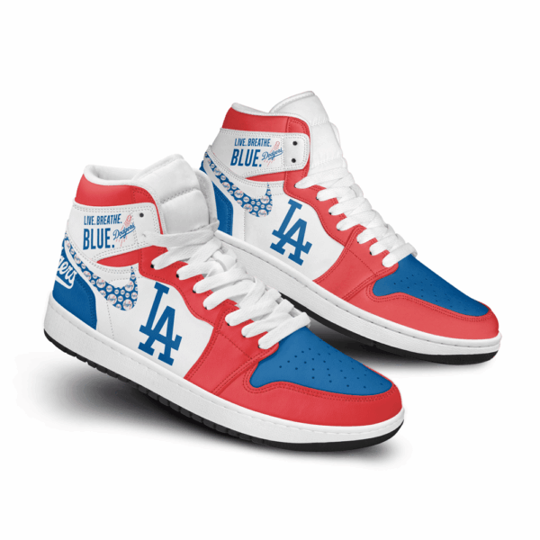 Tubopro Los Angeles Dodgers AJ1 High Sneakers Shoes For Men And Women