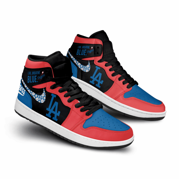 Tubopro Los Angeles Dodgers AJ1 High Sneakers Shoes For Men And Women