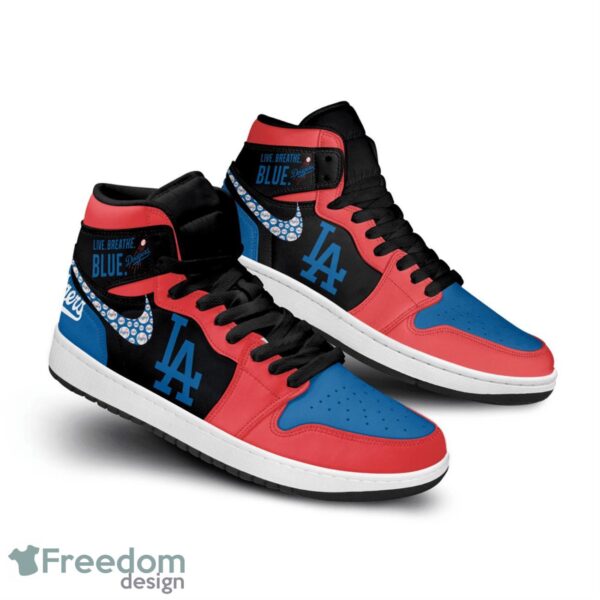Tubopro Los Angeles Dodgers AJ1 High Sneakers Shoes For Men And Women - Image 2