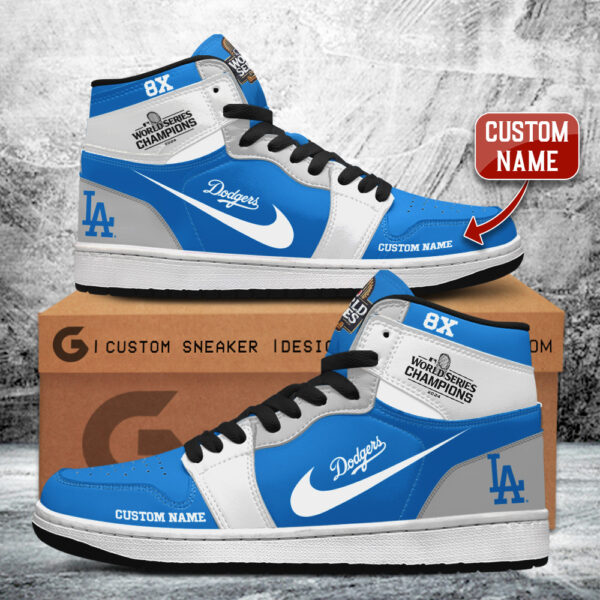 Tubopro Los Angeles Dodgers AJ1 High Sneakers Shoes For Men And Women